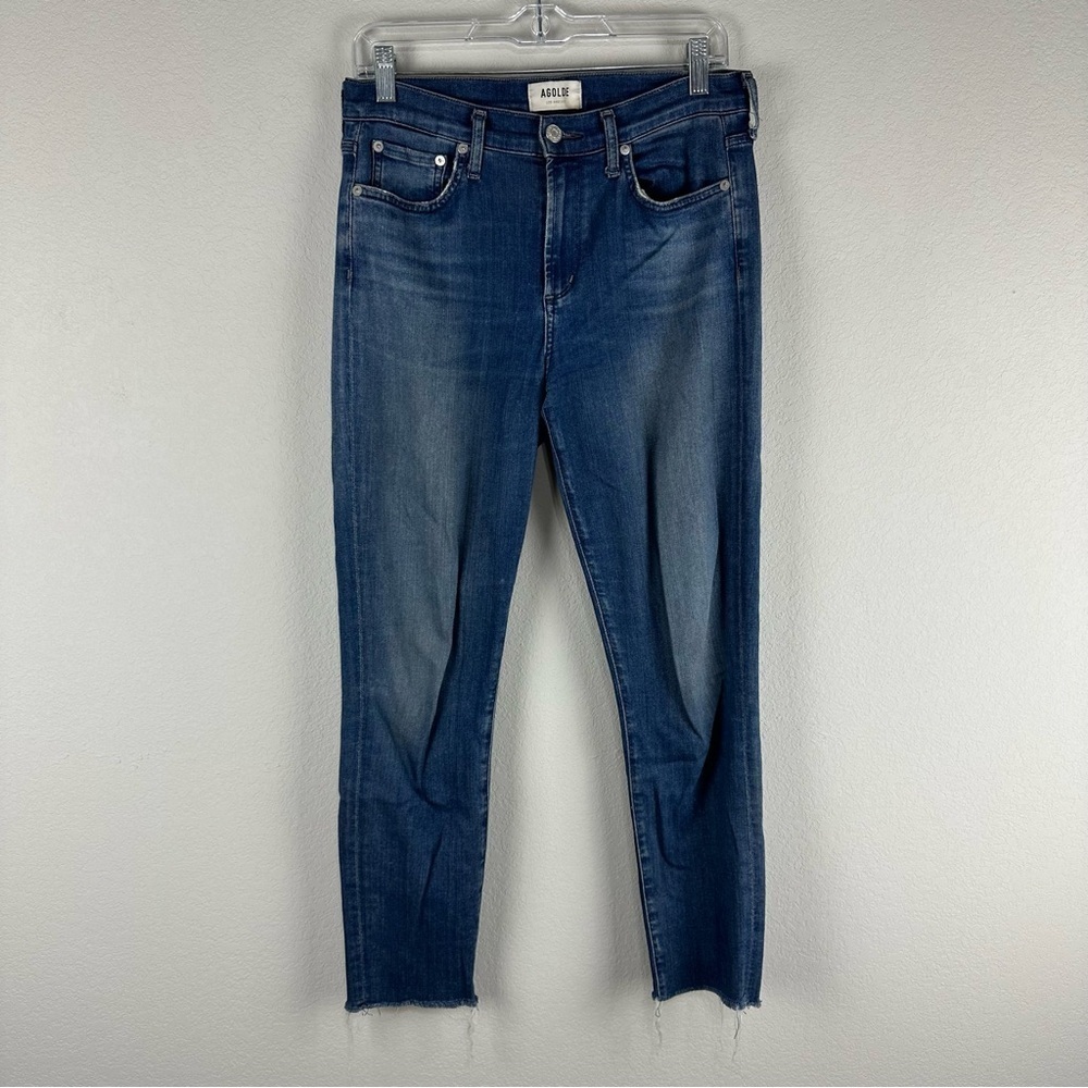 Agolde Dark Wash Sophie Raw Hem Skinny Jeans Size 28